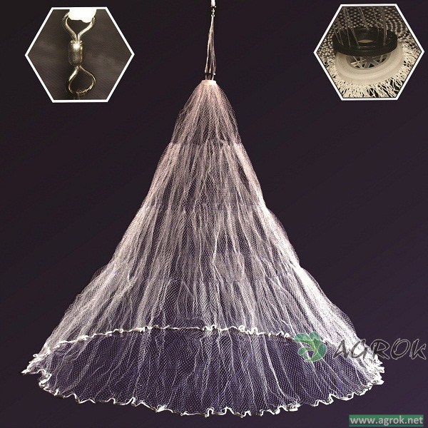 American Style Bullseye Mono Clear Nylon Bait Cast Net