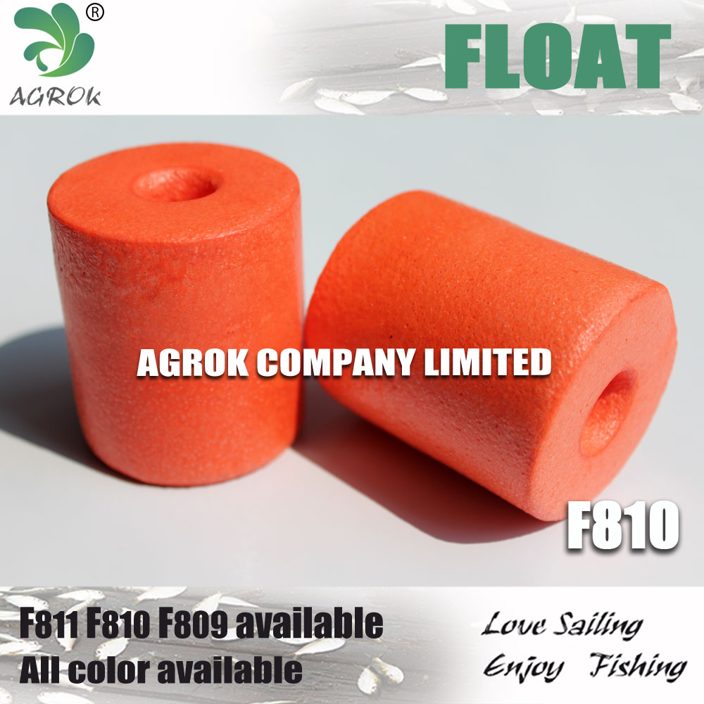 F810 PVC Orange Cylindrical Fishing Float